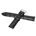 Miniatyrbild 3 av 8: PU läder klockband Legering Pin Spänne Justerbar Bekvämt utbyte Watchband Svart