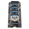 Pikkukuva 8 / 8: M.2 NVME PCIE 1X -nosto kort M.2 NVME 4 PCIE 1X USB 3.0 -porttiin Lämpösuojaus 4 PCIE-näytönohjaimen laajennus
