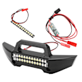 Miniatyrbillede 4 af 8: RC aluminiumlegering forreste kofanger med LED-lys til Traxxas MAXX 89076 1/10 RC bil