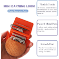 Miniatyrbilde 4 av 8: Mini Loom Vevstålsett Husholdningsvevstol Vevståltampingsmaskin Speed ​​Weave Tamping Machine