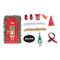 Miniatyrbillede 1 af 8: Dukkehussæt Juledekoration DIY Ferie Scene Model Legetøj til 1/12 1/6 skala dukkehus