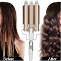 Miniatyrbilde 6 av 8: Tre-fat krølltang Salon Frisyre Waver Hårcrinkler Frisørverktøy 25 mm 110‑240V US Plugg