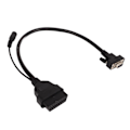 Pikkukuva 4 / 8: OBD-sovitinkaapeli 16-nastainen uros 15-nastainen naaras Plug and Play -diagnostiikkoliitäntä Launch X431:lle