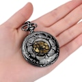 Miniatyrbild 5 av 8: 1 st Quartz Movement Analog Klassisk ihålig rund fickur med kedja