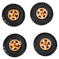 Miniatyrbillede 7 af 8: 4ST 1in 1/24 RC dæk Gummi RC bilhjul Crawler dæk til Axial SCX24 90081 AXI00001 AXI00002 Guld