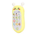 Miniatyrbilde 7 av 8: Babytelefon Leke Multifunksjon Honningbie Stil Hjelpemiddel Sov Musikk Batteridrevet Baby Mobiltelefon for Tidlig Utdanning Spill Gul med Snodd