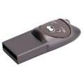 Miniatyrbild 2 av 8: Portabel USB2.0 Flash Drive Höghastighetsöverföring Söt Minnessticka Nyhetspresent Mörkgrå med Nyckelring (64GB)