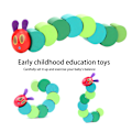 Miniatyrbild 8 av 8: 5st Trämaskleksak Hungry Caterpillar Early Education Blocks Toy