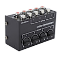 Miniatyrbilde 2 av 8: CX400 Mini Passiv Stereomixer Mini Bærbar Stereo 4-kanals Mixer for CD-spiller Båndopptaker Datamaskin Mobiltelefonnettbrett Datamaskin Svart
