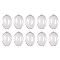 Miniatyrbillede 1 af 8: 10 stk Transparent Hul Ovale Pynt Kugler Plast Ægformede Kugler Konserverede Blomst Påskedekoration