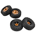 Miniatyrbillede 6 af 8: 4ST 1in 1/24 RC dæk Gummi RC bilhjul Crawler dæk til Axial SCX24 90081 AXI00001 AXI00002 Guld