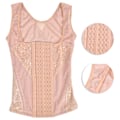 Miniatyrbillede 8 af 8: Kvinders Midje Træningskorset Vægttab Mavekontrol Vest Body Shaper Cincher Linned Hudfarve M