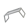Miniatyrbillede 4 af 5: Laptop Seng Bord PP Foldbart Enkelt Nedhængende Design Sengbord med Opladningshul til Soveværelse Grå 68x35,8x27,5cm