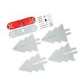Miniatyrbilde 4 av 8: Elektronisk juletre-sett LED-gradientlys 3D DIY elektronisk lodde-sett Rød
