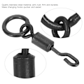 Miniatyrbillede 7 af 8: 60 stk Universal Spinner Swivels Connector Enkelkrog Hurtigudskiftning Karpefiskeudstyr Tilbehør