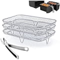 Miniatyrbillede 4 af 8: Dobbelt Airfryer Stativ kompatibelt med Ninja Multi-lags Dehydrator Stativ 304 Rustfrit Stål Dobbelt Airfryer Stativ Airfryer Tilbehør