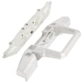 Pikkukuva 8 / 8: Metallinen etu- ja takapuskuri LED-valopäivitystarvikkeilla Sopii SCX10 1/10 RC automalliin Hopea