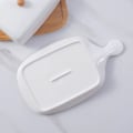 Miniatyrbilde 6 av 8: Keramisk smørskål med lokk Benkeplate Butter Keeper Serveringsbrett med lokk Håndtak Oppbevaringsbeholder rektangel