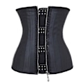Miniatyrbillede 1 af 3: Latex Talje-træner 25 Stålbenet Kropsformerende Korset - Kvinders Shapewear 4XL Sort Lynlås