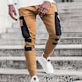 Pikkukuva 2 / 3: Miesten Slim Fit Cargo Jogger -housut Khaki - Koko M