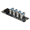 Pikkukuva 3 / 8: M.2 NVME PCIE 1X -nosto kort M.2 NVME 4 PCIE 1X USB 3.0 -porttiin Lämpösuojaus 4 PCIE-näytönohjaimen laajennus