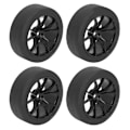 Pikkukuva 4 / 8: 4ST RC-auton renkaat Vahva iskunvaimennus Universaali sopiva TAMIYA TT01 TT02 XV01 XV02 HSP 94123 94122 1/10 Kaukosäätimellä ohjattavat autot Musta
