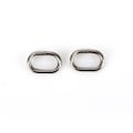 Miniatyrbilde 6 av 8: 100 stk rustfritt stål ovale splittringer Svingbar Snap fiskeutstyrkontakt (5x8mm)