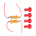 Miniatyrbilde 8 av 8: 2 stk 50W LED Dekoder 8Ω Lastmotstand Canbus Feilfri Kanseller for Frontlys Tåkelys DRL