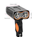 Miniatyrbilde 7 av 8: 2000lm LED sykkellys USB sykkellys Oppladbar lampe lommelykt for sykling