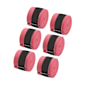 Miniatyrbillede 8 af 8: 6 stk. tennisracket grebtape PU mat, frost, antislip, svedabsorberende Badmintonracket tape Sporttilbehør Rød