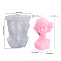 Miniatyrbillede 7 af 8: DIY Silikon Lysform 3D Silikonstøbeform Lysformning Damekropsform Silikonform