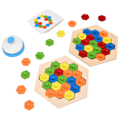Miniatyrbild 6 av 8: Barns Vuxna Hexagonal Pussel Förälder Barn Interaktion Färgglad Brain Teaser Leksak för barn