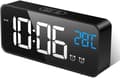 Digital väckarklocka, digital klocka väckarklocka LED-spegel stor S[LD]