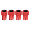 Miniatyrbillede 3 af 8: 4 stk. Cykel Luftpump Adapter til Presta til Schrader Konverter (rød)