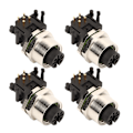 Miniatyrbillede 7 af 8: 4 stk Elektrisk Aviation Socket Connector M12 5-polet Aluminiumlegering Vandafvisende til RV Båd
