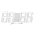 Miniatyrbillede 5 af 8: 3D LED Vægur Minimalistisk Hvid Ram Digital Vægur Timer med Temperatur til Hjem Stue Blå Ord