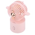 Pikkukuva 7 / 8: Oskilloiva tuuletin USB Ladattava Kannettava Pöytätuuletin Asuntolaan ja Toimistoon, Pinkki