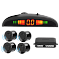 Miniatyrbillede 2 af 8: 4 Parkeringssensorer Buzzer Bil Bakkelygter Bagud Radar LED System Lydalarm Universal