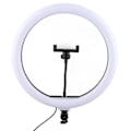 Pikkukuva 7 / 8: 13 tuuman selfie-rengasvalo puhelinpidikkeellä, LED-rengasvalo USB-liittimellä suoratoistoon, meikkiin ja selfie-valokuvaukseen