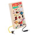 Miniatyrbilde 4 av 8: Busy Toddler Board med 8 LED-lys-brytere Tre Jul Style Lysbryter Opptatt Controller Board Sensorisk leke for under 1 år gammel