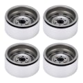Miniatyrbilde 2 av 8: 4 stk metall 1,9 tommers hjulfelger 10 firkantet hull nav for AXIAL SCX10 1/10 RC klatring CartTitanium Farge