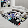 Miniatyrbillede 1 af 5: Gaming Controller Gulvtæppe Antislip Gulvmatte 80x160cm - Multifarvet