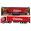 Miniatyrbillede 1 af 8: 1:48 Legering Container Truck Model Legetøj Højsimulering Børnebil Legetøj Køretøjer Rød Container Truck Model