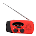 Miniatyrbilde 8 av 8: Nødradio Bærbar 3 Ladingssmåter Handvev Teleskopantenn 3 LED-lommelykt Væradio Rød Europeisk Stil