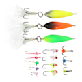 Miniatyrbild 7 av 8: Isfiske Jigs Set Rostfritt stål Isfiske Jig Head Krok Bärbar fiske diskant krokar för sötvatten saltvatten