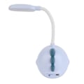 Miniatyrbillede 8 af 8: LED Skrivebordslampe med Batteri Fleksibel Øjenbeskyttelse Natlys USB Opladning til Soveværelse Kollegium Blå