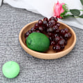 Miniatyrbilde 6 av 8: 20 cm Trebrett Rund Naturtre Serveringsbrett Te Matservering Tallerkener Vann Drikkfat