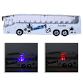 Miniatyrbillede 5 af 8: 1:50 Simuleringsmodel af Transit Bus Legetøj Legering Træk Tilbage Bus Legetøj med Lys og Musik til Børn (Hvid)