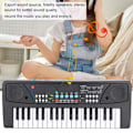 Miniatyrbillede 7 af 8: Bærbar elektronisk klaver Multifunktionelt klavermikrofon Babymusik Legetøj 430A1 engelsk version (37 tangenter)