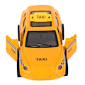 Miniatyrbillede 7 af 8: 1:32 Legetøjsbil Legering Taxi Model Simulering Lyd Lys Kabine Model Træk Tilbage Børnegaver#2